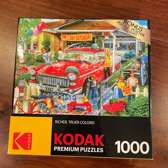 Kodak 1000 piece Puzzle Car Wash Saturday - Picture 1 of 5